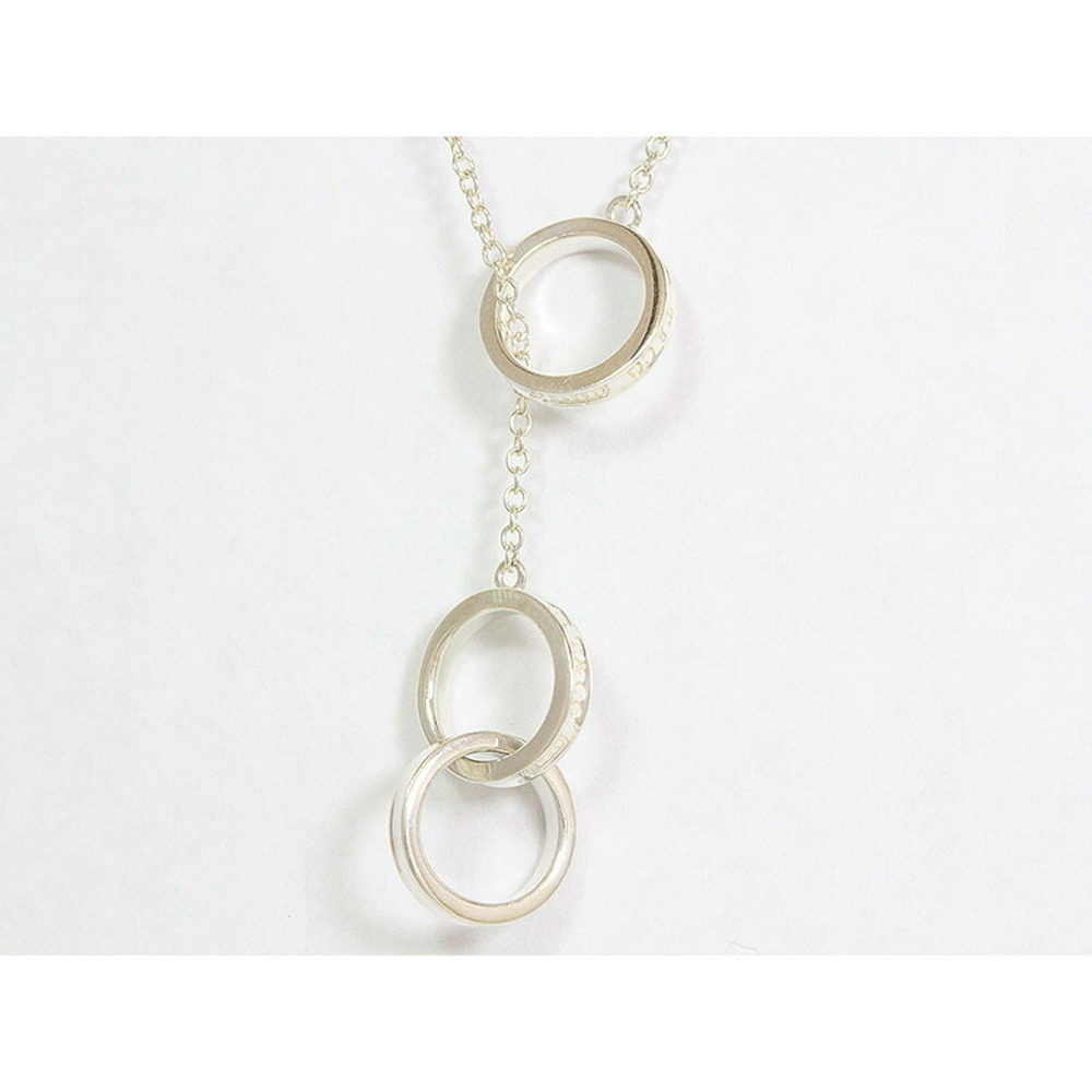 Tiffany Interlocking Circle Lariat Necklace Silver - image 3